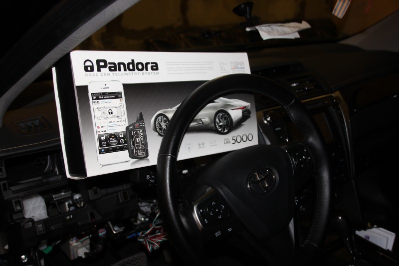 Установка Pandora DXL 5000 New  на Toyota Camry V55. Реализовали автозапуск двигателя.